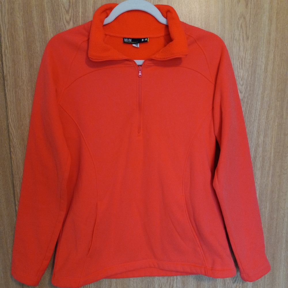 Under Armour Go Walk Fleece, half zip size M bright pink color